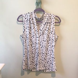 Polka dot sleeveless top